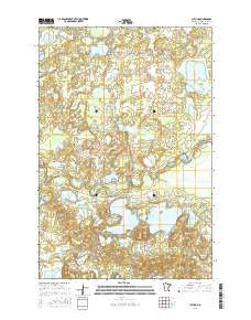 Cuyuna Minnesota Current topographic map, 1:24000 scale, 7.5 X 7.5 Minute, Year 2016