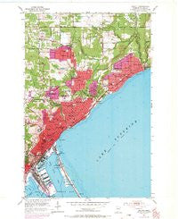 Duluth Minnesota Historical topographic map, 1:24000 scale, 7.5 X 7.5 Minute, Year 1953
