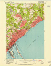 Duluth Minnesota Historical topographic map, 1:24000 scale, 7.5 X 7.5 Minute, Year 1953