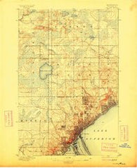 Duluth Minnesota Historical topographic map, 1:62500 scale, 15 X 15 Minute, Year 1895