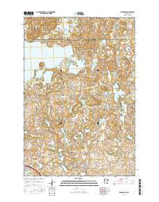 Evansville Minnesota Current topographic map, 1:24000 scale, 7.5 X 7.5 Minute, Year 2016