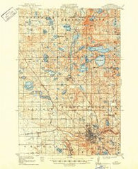 Fergus Falls Minnesota Historical topographic map, 1:62500 scale, 15 X 15 Minute, Year 1913