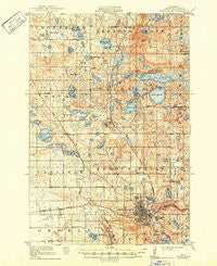 Fergus Falls Minnesota Historical topographic map, 1:62500 scale, 15 X 15 Minute, Year 1913
