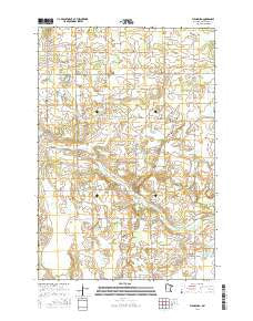 Flensburg Minnesota Current topographic map, 1:24000 scale, 7.5 X 7.5 Minute, Year 2016