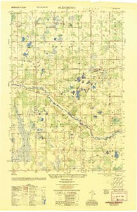 Flensburg Minnesota Historical topographic map, 1:25000 scale, 7.5 X 7.5 Minute, Year 1951