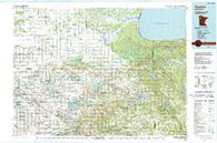 Fosston Minnesota Historical topographic map, 1:100000 scale, 30 X 60 Minute, Year 1985
