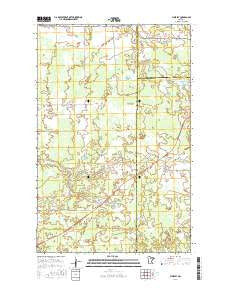 Funkley Minnesota Current topographic map, 1:24000 scale, 7.5 X 7.5 Minute, Year 2016