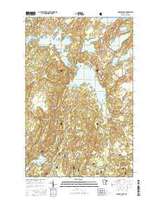 Gabbro Lake Minnesota Current topographic map, 1:24000 scale, 7.5 X 7.5 Minute, Year 2016
