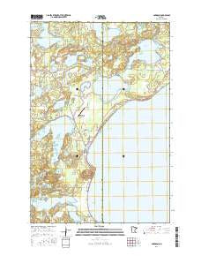 Garrison Minnesota Current topographic map, 1:24000 scale, 7.5 X 7.5 Minute, Year 2016