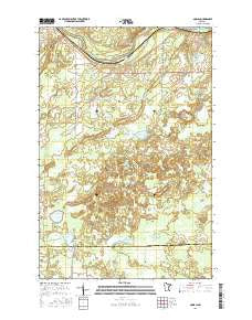 Gowan Minnesota Current topographic map, 1:24000 scale, 7.5 X 7.5 Minute, Year 2016