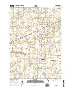 Granada Minnesota Current topographic map, 1:24000 scale, 7.5 X 7.5 Minute, Year 2016