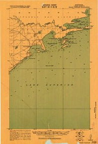 Grand Portage Minnesota Historical topographic map, 1:62500 scale, 15 X 15 Minute, Year 1919