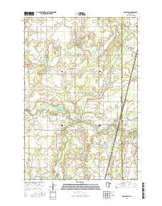 Grasston Minnesota Current topographic map, 1:24000 scale, 7.5 X 7.5 Minute, Year 2016