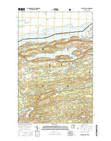 Gunflint Lake Minnesota Current topographic map, 1:24000 scale, 7.5 X 7.5 Minute, Year 2016