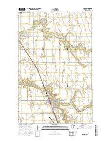 Hallock Minnesota Current topographic map, 1:24000 scale, 7.5 X 7.5 Minute, Year 2016