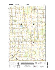 Hallock NE Minnesota Current topographic map, 1:24000 scale, 7.5 X 7.5 Minute, Year 2016