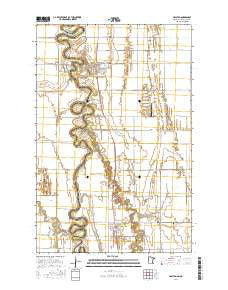 Halstad Minnesota Current topographic map, 1:24000 scale, 7.5 X 7.5 Minute, Year 2016
