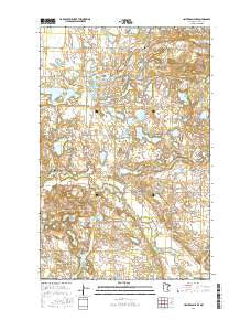 Halverson Lake Minnesota Current topographic map, 1:24000 scale, 7.5 X 7.5 Minute, Year 2016