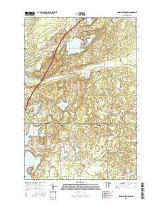 Hanging Horn Lake Minnesota Current topographic map, 1:24000 scale, 7.5 X 7.5 Minute, Year 2016