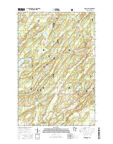Harris Lake Minnesota Current topographic map, 1:24000 scale, 7.5 X 7.5 Minute, Year 2016