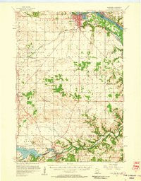 Hastings Minnesota Historical topographic map, 1:62500 scale, 15 X 15 Minute, Year 1957
