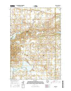 Hawick Minnesota Current topographic map, 1:24000 scale, 7.5 X 7.5 Minute, Year 2016