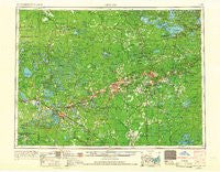 Hibbing Minnesota Historical topographic map, 1:250000 scale, 1 X 2 Degree, Year 1954