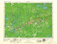 Hibbing Minnesota Historical topographic map, 1:250000 scale, 1 X 2 Degree, Year 1964