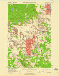 Hibbing Minnesota Historical topographic map, 1:24000 scale, 7.5 X 7.5 Minute, Year 1957
