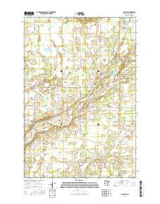Hillman Minnesota Current topographic map, 1:24000 scale, 7.5 X 7.5 Minute, Year 2016