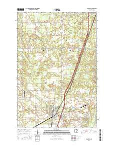 Hinckley Minnesota Current topographic map, 1:24000 scale, 7.5 X 7.5 Minute, Year 2016