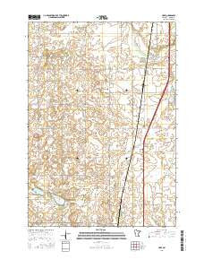 Hope Minnesota Current topographic map, 1:24000 scale, 7.5 X 7.5 Minute, Year 2016