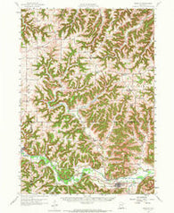 Houston Minnesota Historical topographic map, 1:62500 scale, 15 X 15 Minute, Year 1958