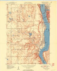 Hudson Wisconsin Historical topographic map, 1:24000 scale, 7.5 X 7.5 Minute, Year 1950