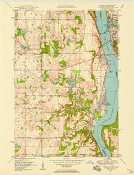 Hudson Wisconsin Historical topographic map, 1:24000 scale, 7.5 X 7.5 Minute, Year 1949