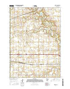 Huntley Minnesota Current topographic map, 1:24000 scale, 7.5 X 7.5 Minute, Year 2016
