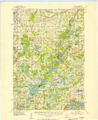 Isanti Minnesota Historical topographic map, 1:62500 scale, 15 X 15 Minute, Year 1955