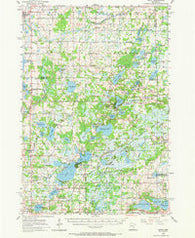 Isanti Minnesota Historical topographic map, 1:62500 scale, 15 X 15 Minute, Year 1955
