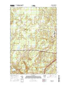 Iverson Minnesota Current topographic map, 1:24000 scale, 7.5 X 7.5 Minute, Year 2016
