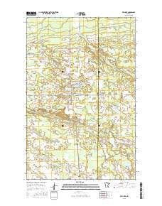 Kelliher Minnesota Current topographic map, 1:24000 scale, 7.5 X 7.5 Minute, Year 2016