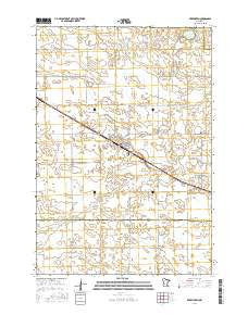 Kerkhoven Minnesota Current topographic map, 1:24000 scale, 7.5 X 7.5 Minute, Year 2016