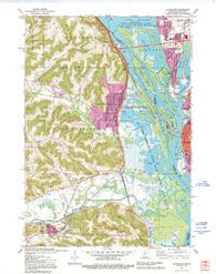 La Crescent Minnesota Historical topographic map, 1:24000 scale, 7.5 X 7.5 Minute, Year 1991