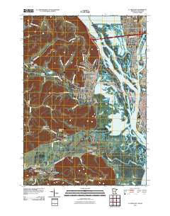 La Crescent Minnesota Historical topographic map, 1:24000 scale, 7.5 X 7.5 Minute, Year 2010