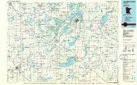 Lake Minnewaska Minnesota Historical topographic map, 1:100000 scale, 30 X 60 Minute, Year 1986