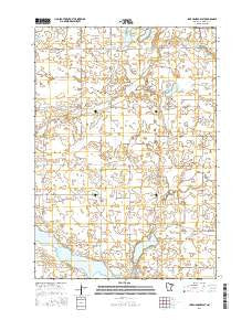 Lake Hanska East Minnesota Current topographic map, 1:24000 scale, 7.5 X 7.5 Minute, Year 2016