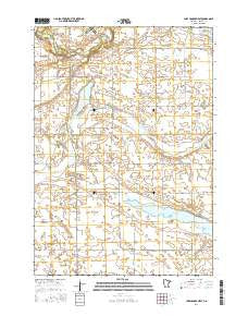 Lake Hanska West Minnesota Current topographic map, 1:24000 scale, 7.5 X 7.5 Minute, Year 2016
