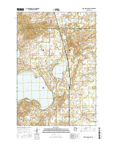 Lake Miltona East Minnesota Current topographic map, 1:24000 scale, 7.5 X 7.5 Minute, Year 2016