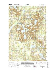 Lawrence Lake East Minnesota Current topographic map, 1:24000 scale, 7.5 X 7.5 Minute, Year 2016