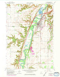 Le Sueur Minnesota Historical topographic map, 1:24000 scale, 7.5 X 7.5 Minute, Year 1965