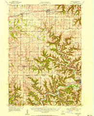 Lewiston Minnesota Historical topographic map, 1:62500 scale, 15 X 15 Minute, Year 1954